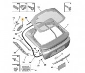 Peugeot 408 Bagaj Kapak Menteşe Kapağı Orjinal