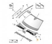 Peugeot 408 Ön Cam Alt Izgara Köpüğü Sağ Orjinal