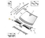Peugeot 408 Ön Cam Alt Izgara Köpüğü Sol Orjinal