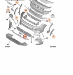 Peugeot Rifter Ön Tampon Alt Izgara Radar Kapağı Makyajlı Orjinal